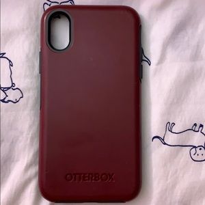 OtterBox NEW Never Used Iphone X phone case Maroon